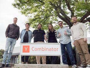 A photo of the Constructable team at Y Combinator headquarters